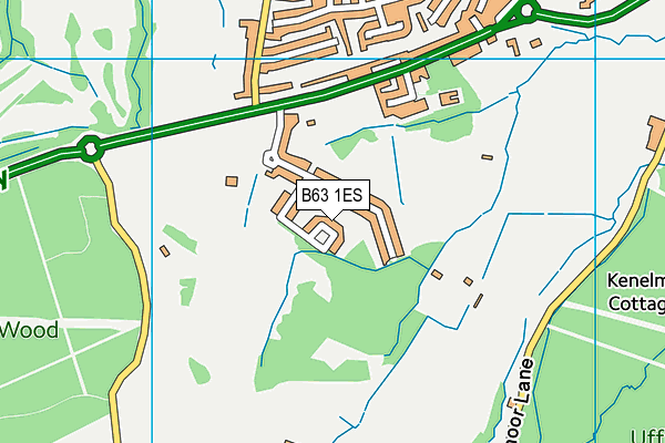 B63 1ES map - OS VectorMap District (Ordnance Survey)