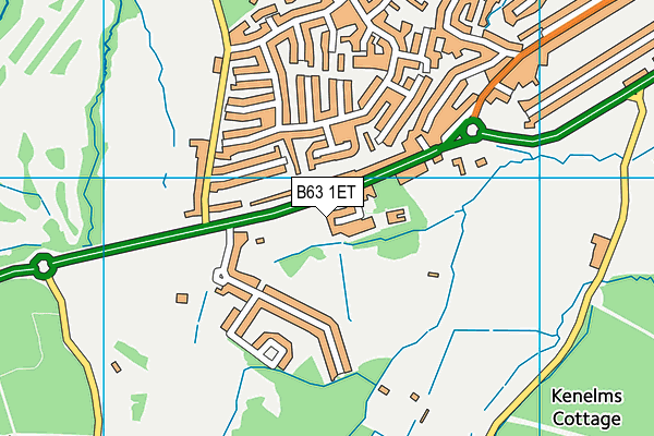 B63 1ET map - OS VectorMap District (Ordnance Survey)