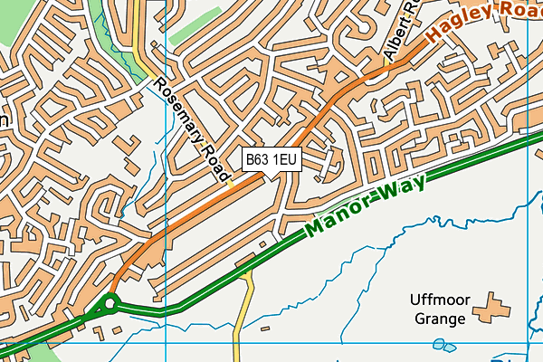 B63 1EU map - OS VectorMap District (Ordnance Survey)