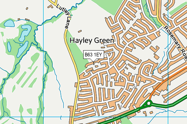 B63 1EY map - OS VectorMap District (Ordnance Survey)