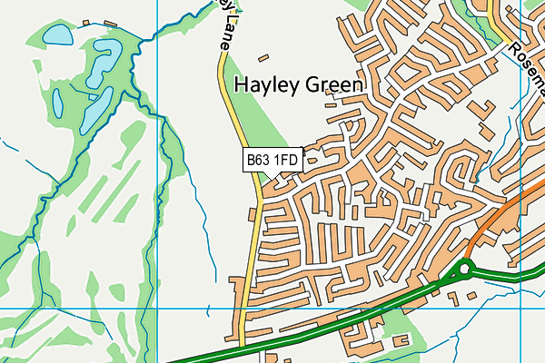 B63 1FD map - OS VectorMap District (Ordnance Survey)