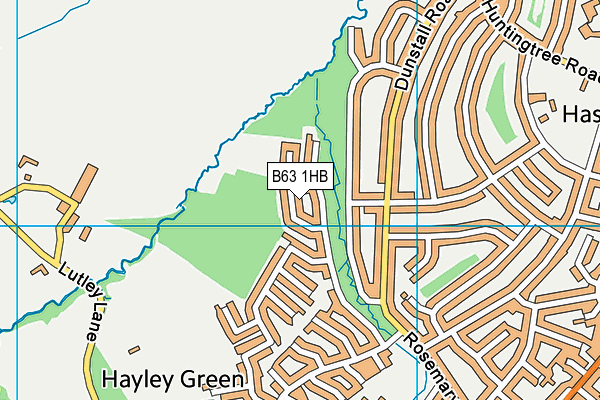 B63 1HB map - OS VectorMap District (Ordnance Survey)