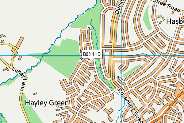 B63 1HD map - OS VectorMap District (Ordnance Survey)