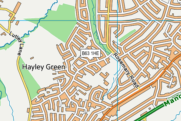 B63 1HE map - OS VectorMap District (Ordnance Survey)