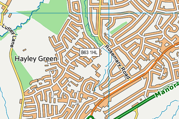 B63 1HL map - OS VectorMap District (Ordnance Survey)