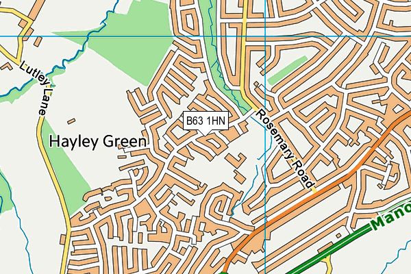 B63 1HN map - OS VectorMap District (Ordnance Survey)