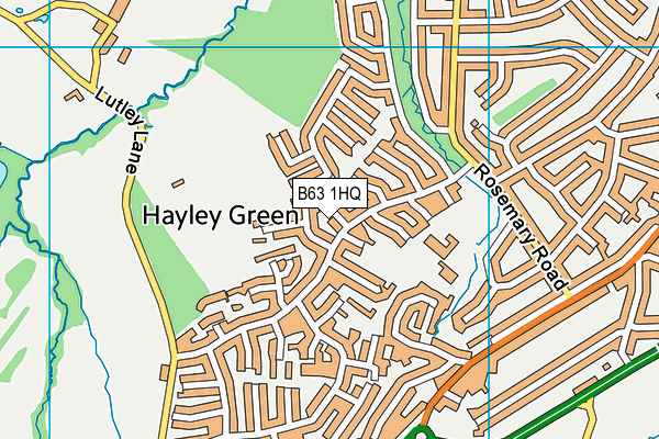 B63 1HQ map - OS VectorMap District (Ordnance Survey)