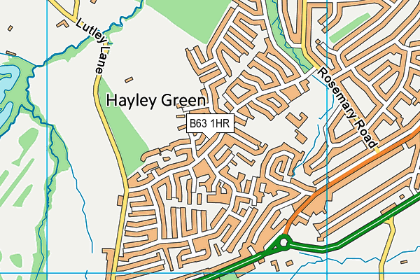 B63 1HR map - OS VectorMap District (Ordnance Survey)