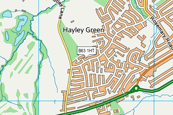 B63 1HT map - OS VectorMap District (Ordnance Survey)