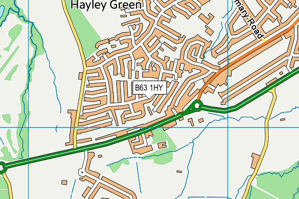 B63 1HY map - OS VectorMap District (Ordnance Survey)