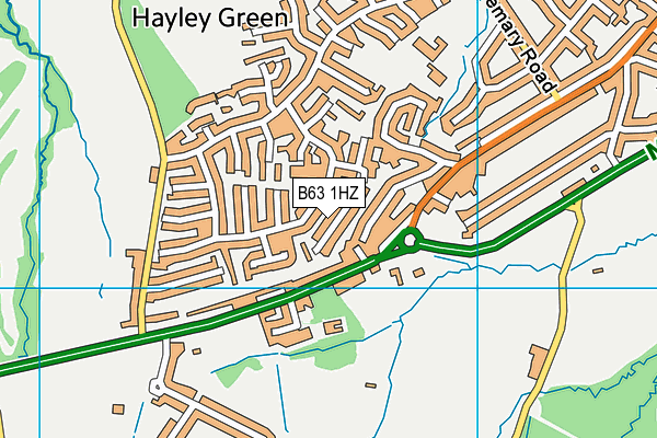 B63 1HZ map - OS VectorMap District (Ordnance Survey)