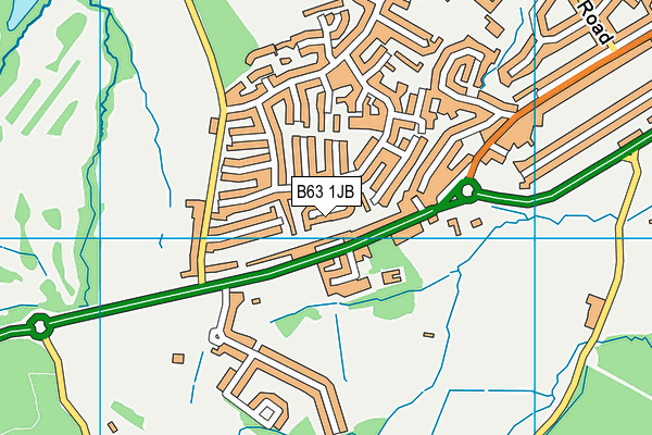 B63 1JB map - OS VectorMap District (Ordnance Survey)