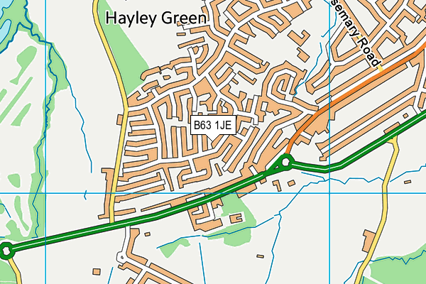 B63 1JE map - OS VectorMap District (Ordnance Survey)