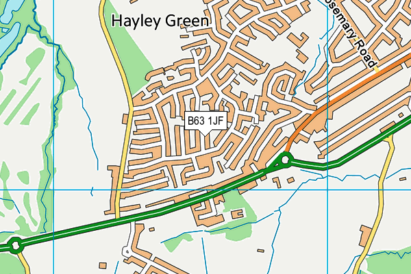 B63 1JF map - OS VectorMap District (Ordnance Survey)