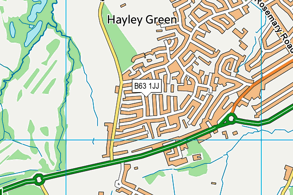 B63 1JJ map - OS VectorMap District (Ordnance Survey)