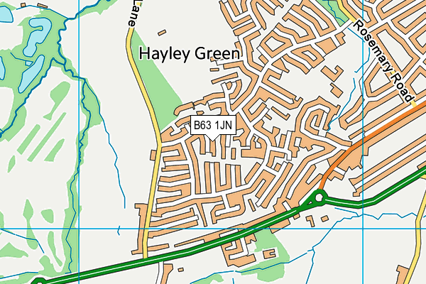 B63 1JN map - OS VectorMap District (Ordnance Survey)