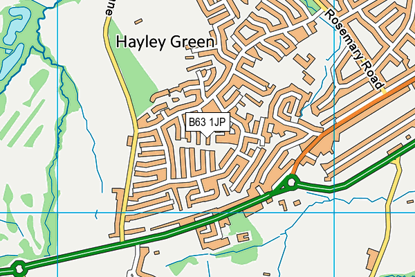 B63 1JP map - OS VectorMap District (Ordnance Survey)