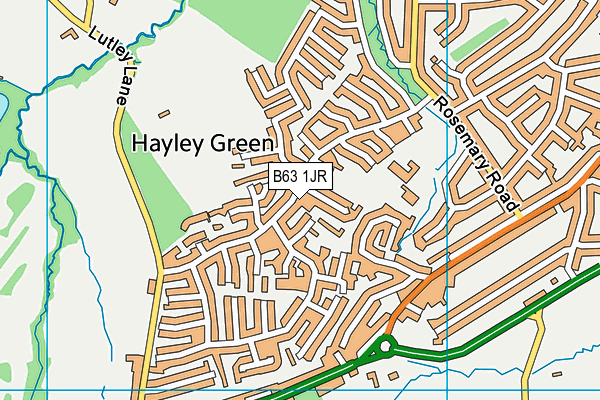 B63 1JR map - OS VectorMap District (Ordnance Survey)