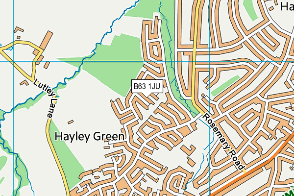 B63 1JU map - OS VectorMap District (Ordnance Survey)