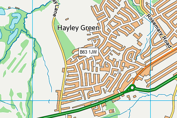 B63 1JW map - OS VectorMap District (Ordnance Survey)