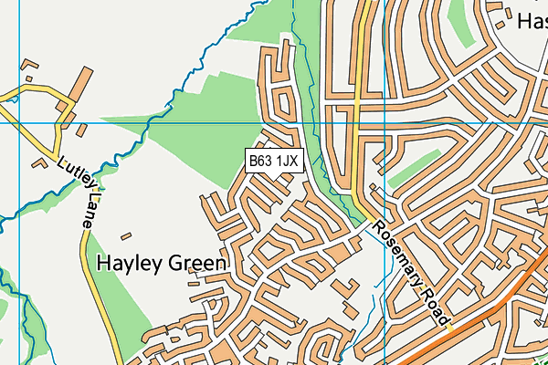 B63 1JX map - OS VectorMap District (Ordnance Survey)