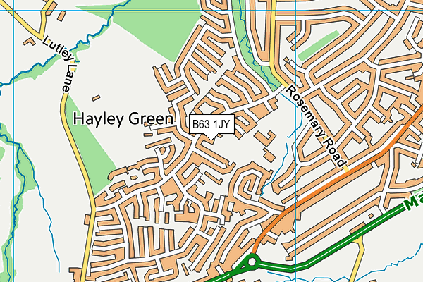 B63 1JY map - OS VectorMap District (Ordnance Survey)