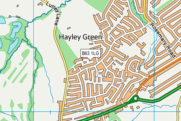 B63 1LG map - OS VectorMap District (Ordnance Survey)