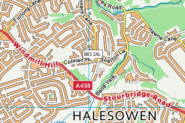 B63 2AL map - OS VectorMap District (Ordnance Survey)