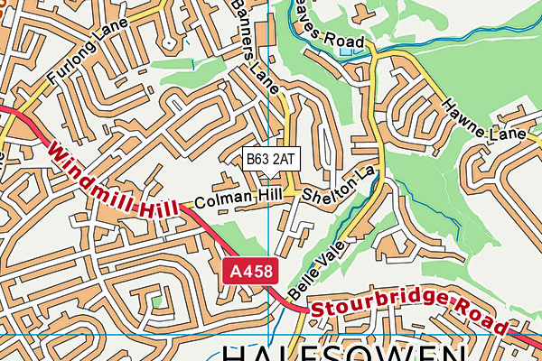 B63 2AT map - OS VectorMap District (Ordnance Survey)