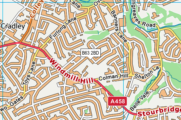 B63 2BD map - OS VectorMap District (Ordnance Survey)