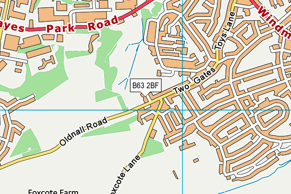 B63 2BF map - OS VectorMap District (Ordnance Survey)