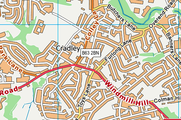 B63 2BN map - OS VectorMap District (Ordnance Survey)