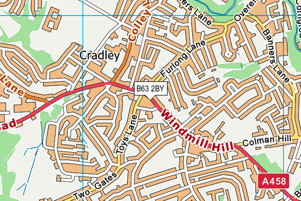 B63 2BY map - OS VectorMap District (Ordnance Survey)