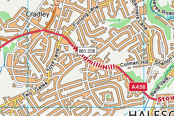 B63 2DB map - OS VectorMap District (Ordnance Survey)