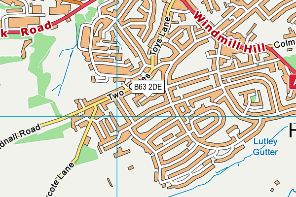 B63 2DE map - OS VectorMap District (Ordnance Survey)