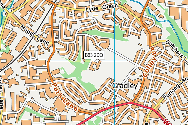 B63 2DQ map - OS VectorMap District (Ordnance Survey)