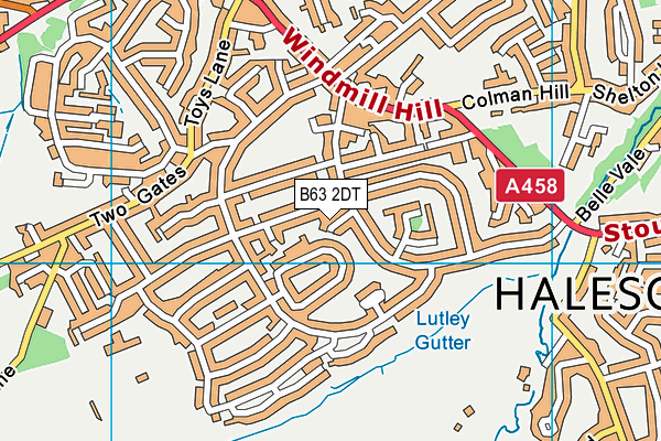 B63 2DT map - OS VectorMap District (Ordnance Survey)