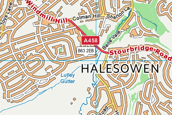 B63 2EB map - OS VectorMap District (Ordnance Survey)