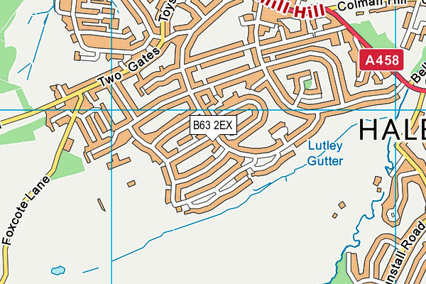 B63 2EX map - OS VectorMap District (Ordnance Survey)