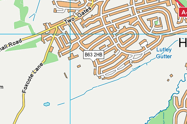 B63 2HB map - OS VectorMap District (Ordnance Survey)