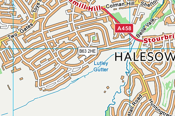 B63 2HE map - OS VectorMap District (Ordnance Survey)