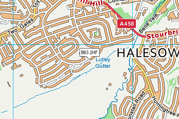 B63 2HF map - OS VectorMap District (Ordnance Survey)