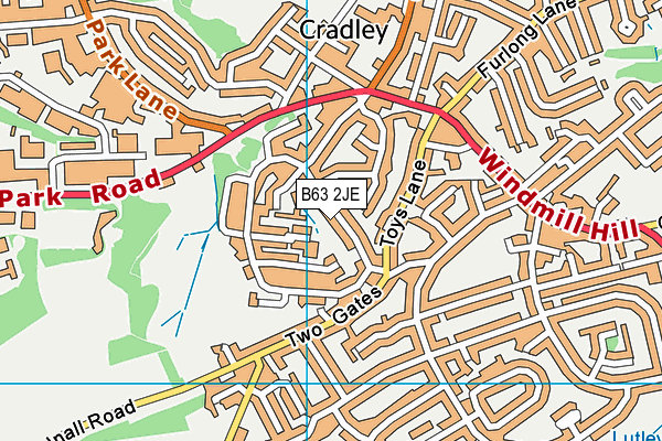 B63 2JE map - OS VectorMap District (Ordnance Survey)