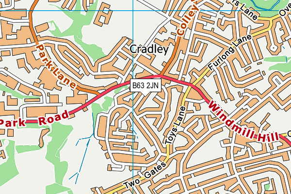 B63 2JN map - OS VectorMap District (Ordnance Survey)