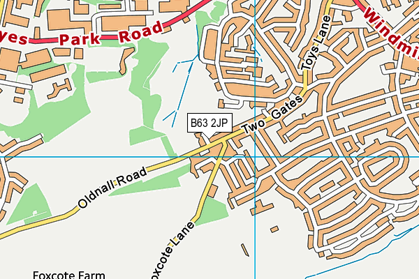 B63 2JP map - OS VectorMap District (Ordnance Survey)