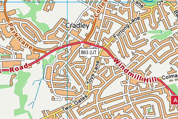 B63 2JT map - OS VectorMap District (Ordnance Survey)