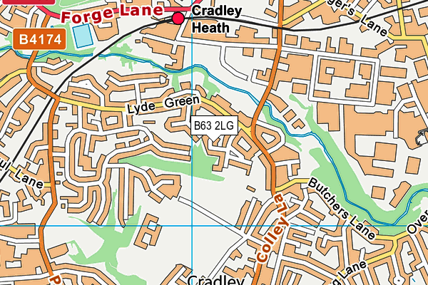 B63 2LG map - OS VectorMap District (Ordnance Survey)