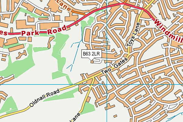 B63 2LR map - OS VectorMap District (Ordnance Survey)