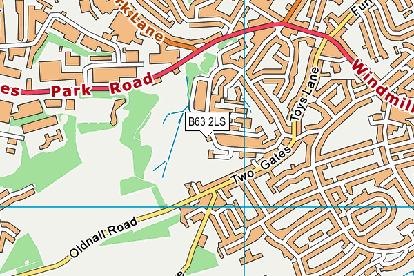 B63 2LS map - OS VectorMap District (Ordnance Survey)