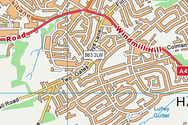 B63 2LW map - OS VectorMap District (Ordnance Survey)